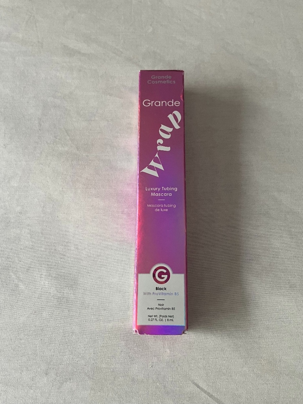 NEW in box Grande Cosmetics GrandeWRAP Luxury Tubing Mascara with Provitamin B5